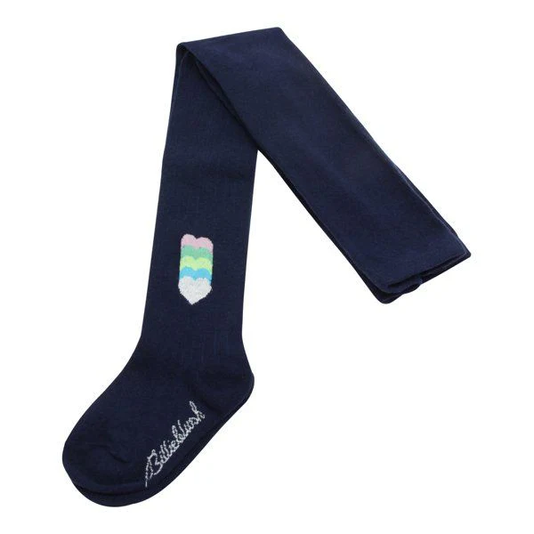 Girls Billieblush Navy Heart Tights