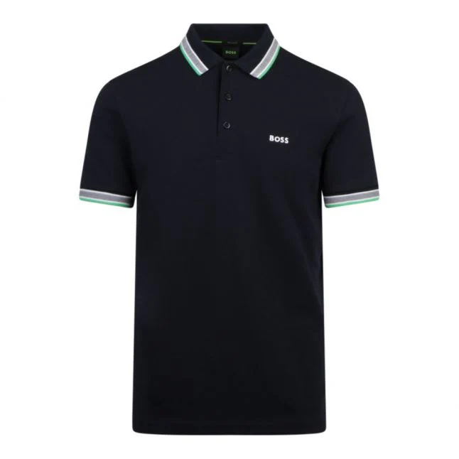 Mens BOSS Dark Blue Paddy S/s Polo Shirt