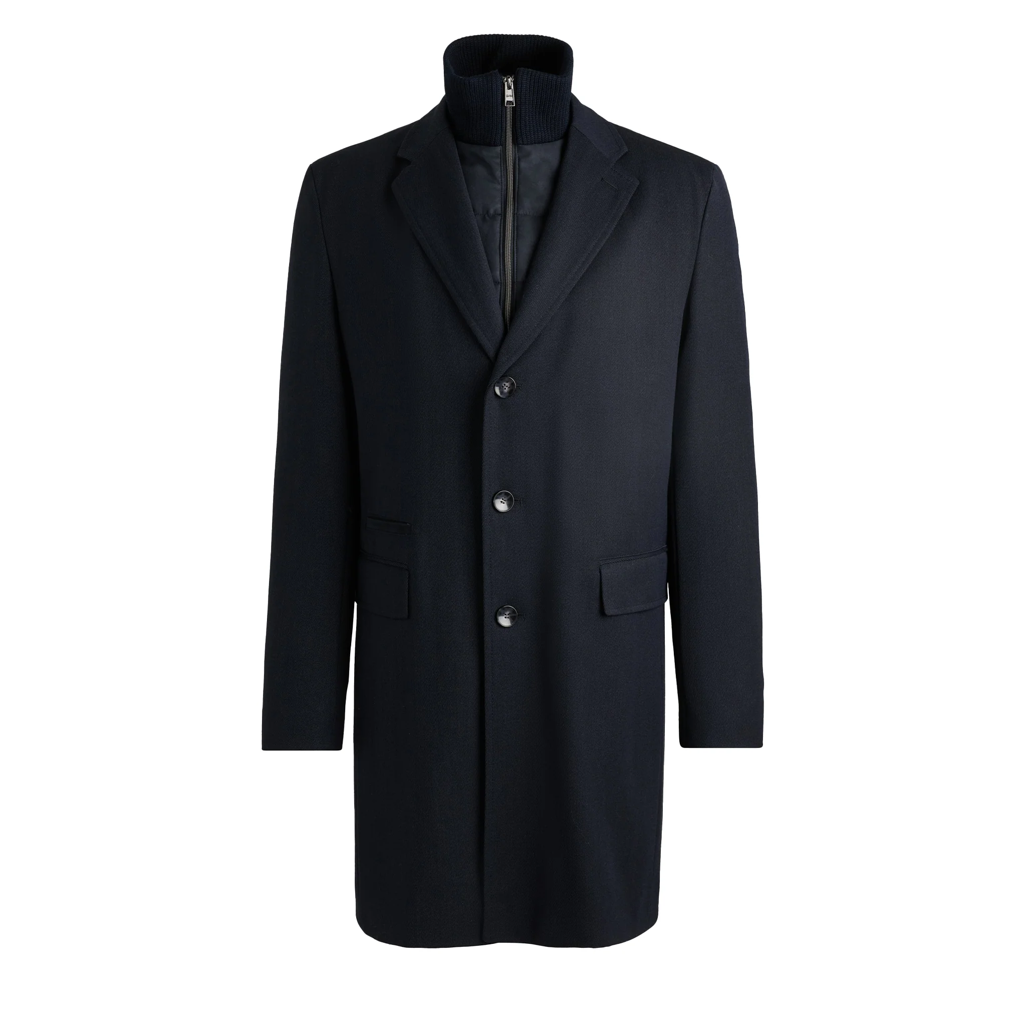 Mens BOSS Dark Blue H-Hyde-Bib-234 Coat