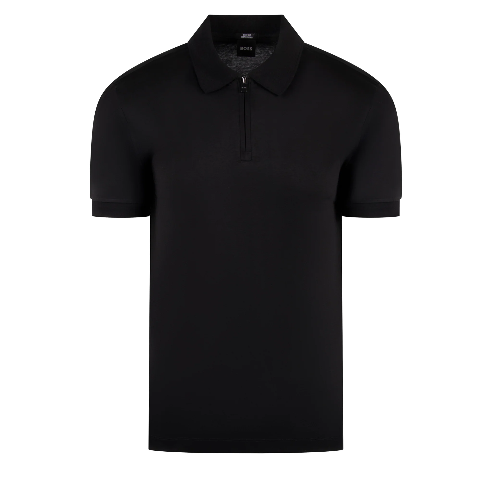 Mens BOSS Black H-Paras 17 Zip S/s Polo
