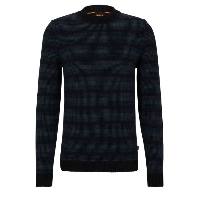 Mens BOSS Black Amoderos Crew Neck Knit