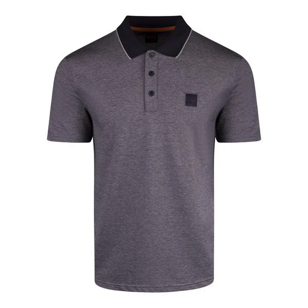 Mens BOSS Dark Blue PeOxford S/s Polo