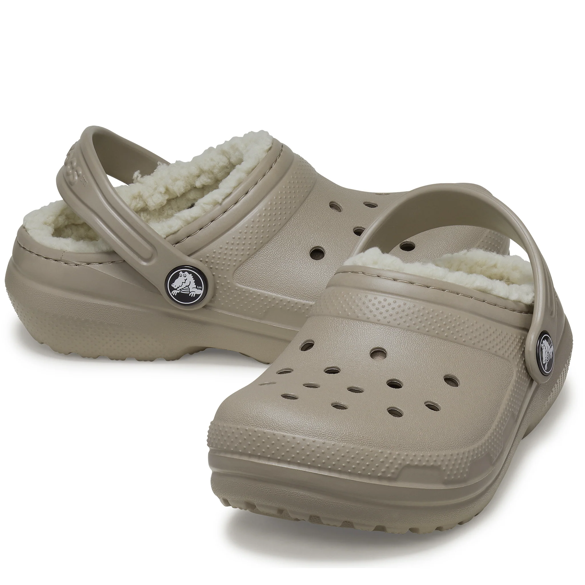 Toddler Crocs Mushroom/Bone Classic Lined Clog - Image 2