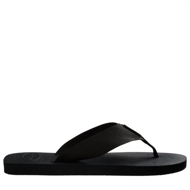 Mens Havaianas Black Urban Basic Material Flip Flops