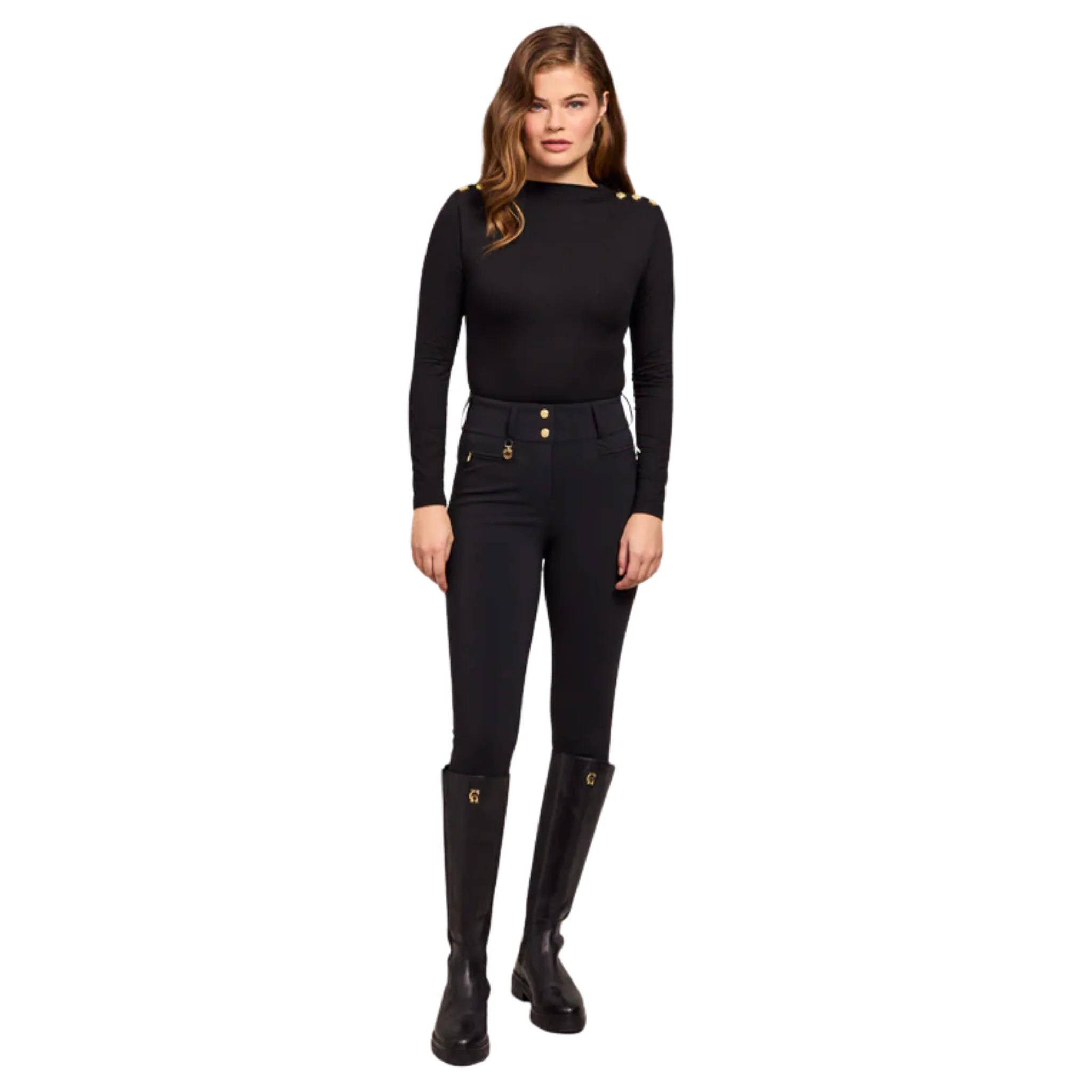 Womens Holland Cooper Black Contour Trousers - Image 2