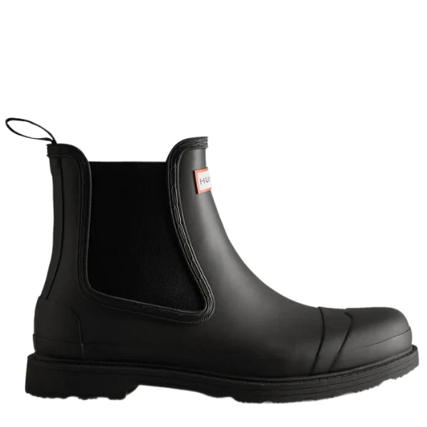 Womens Hunter Black Commando Chelsea Boots