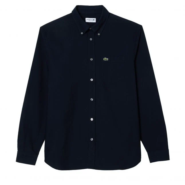 Mens Lacoste Abysm Navy Oxford Regular Fit L/s Shirt