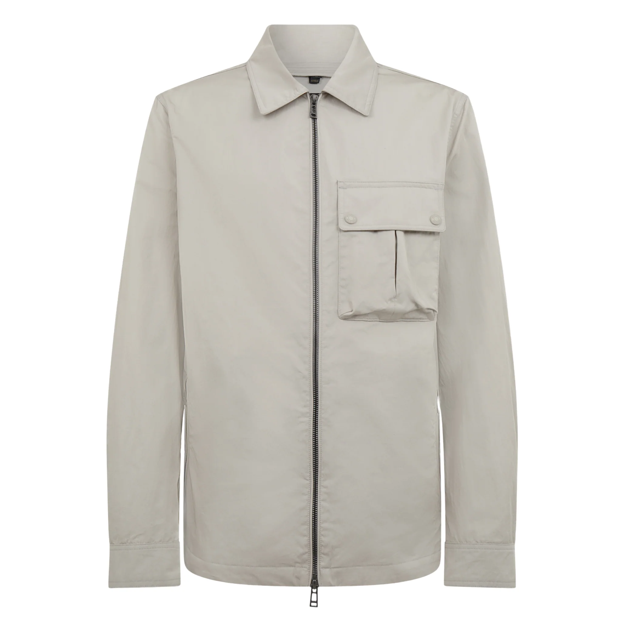 Mens Belstaff Cement Grey Drome Zip Overshirt