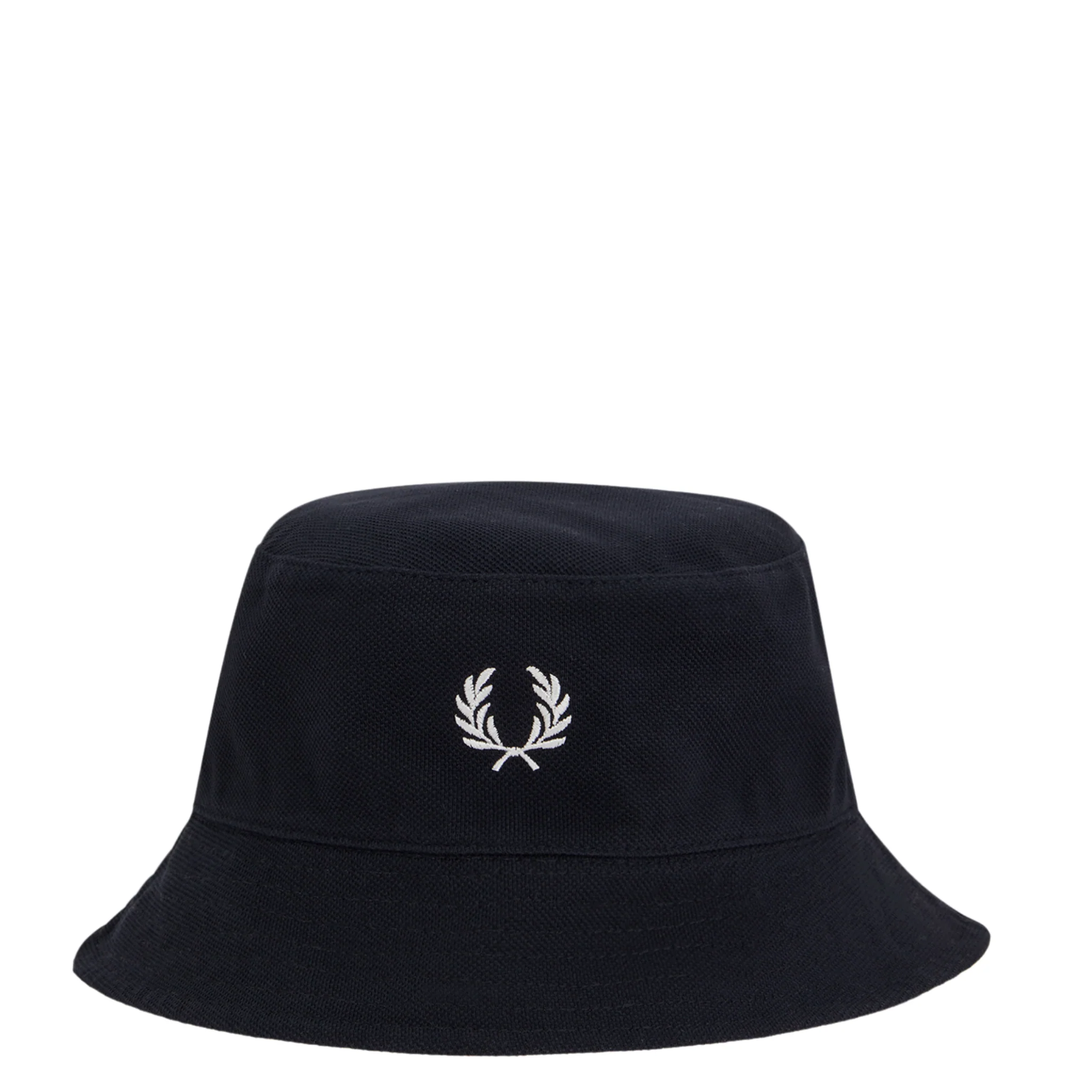 Mens Fred Perry Snow White/Navy Reversible Bucket Hat - Image 2