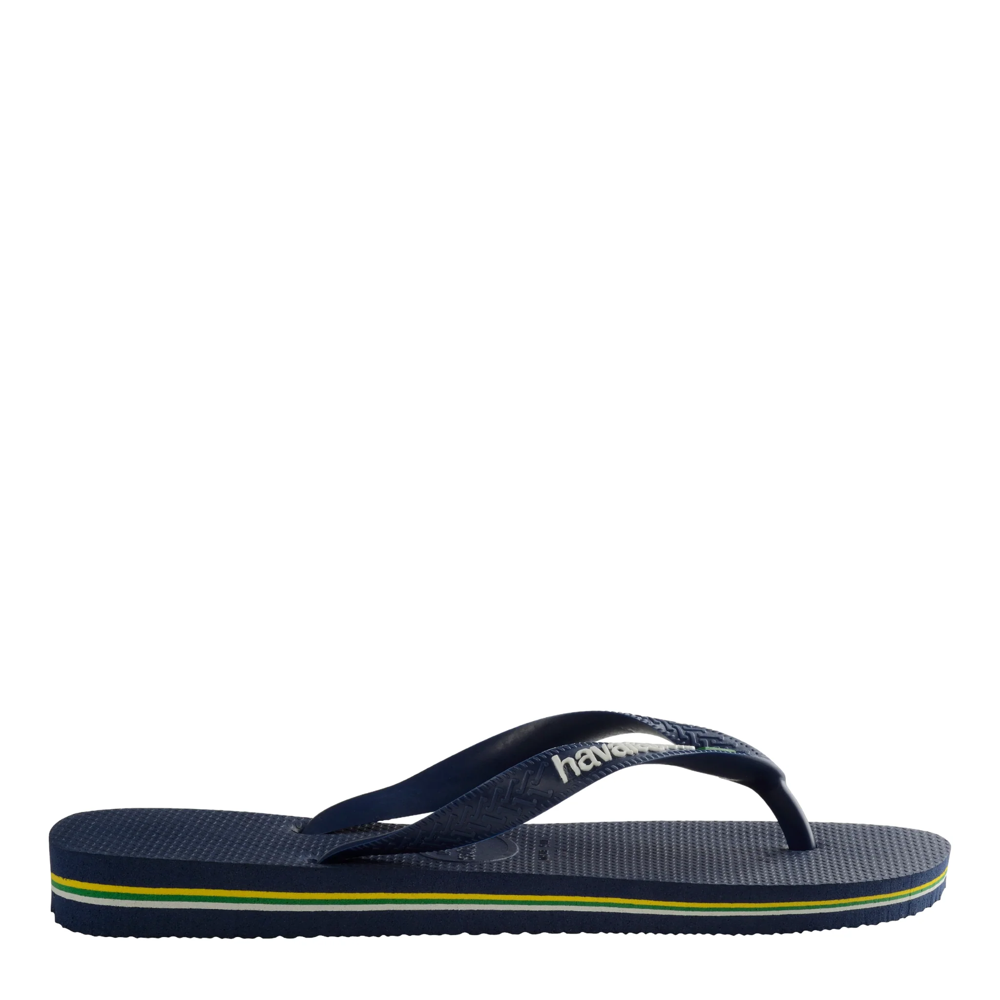 Mens Havaianas Navy Blue Brasil Logo Flip Flops