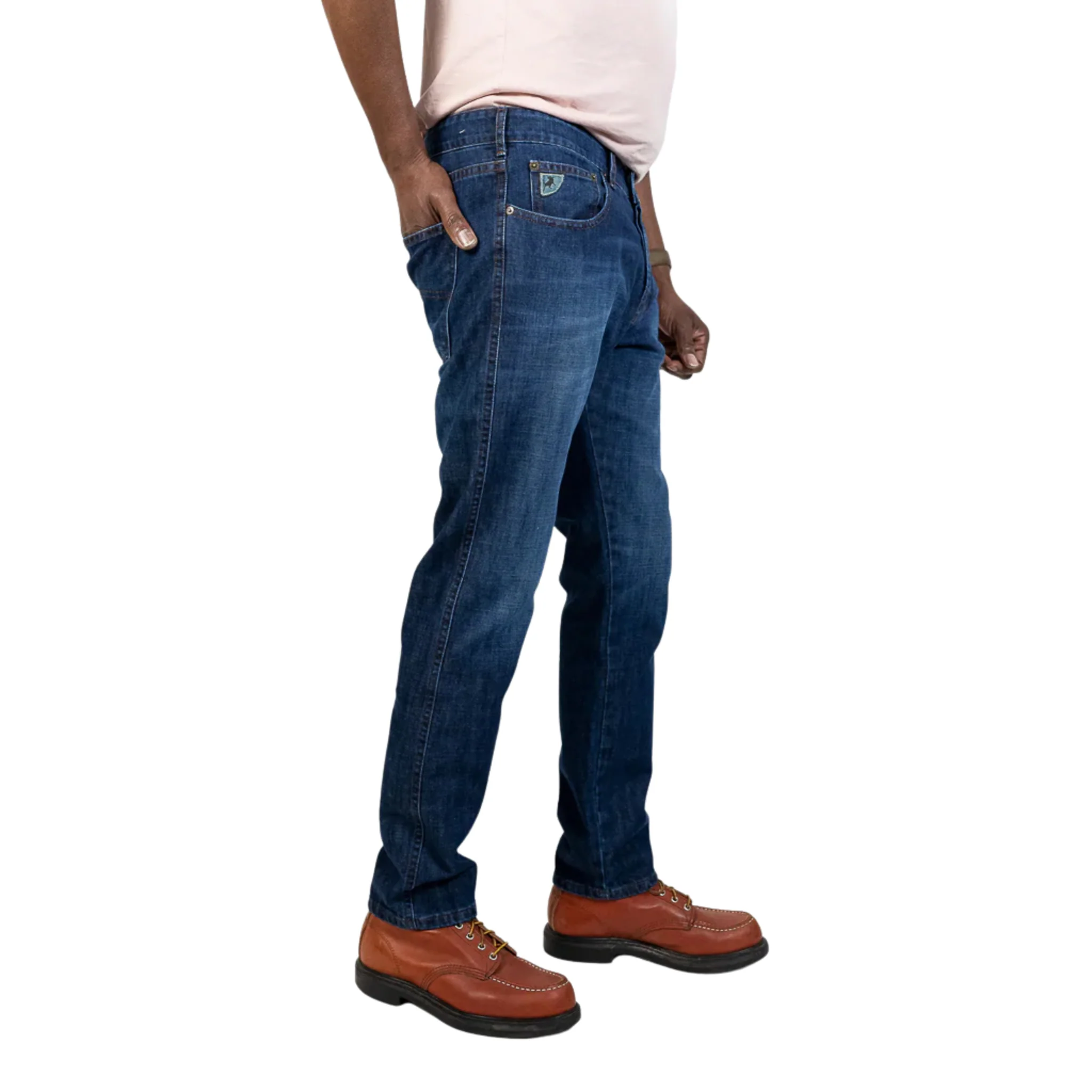 Mens Lois Dark Stone Wash Terrace Tapered Fit Jeans - Image 4