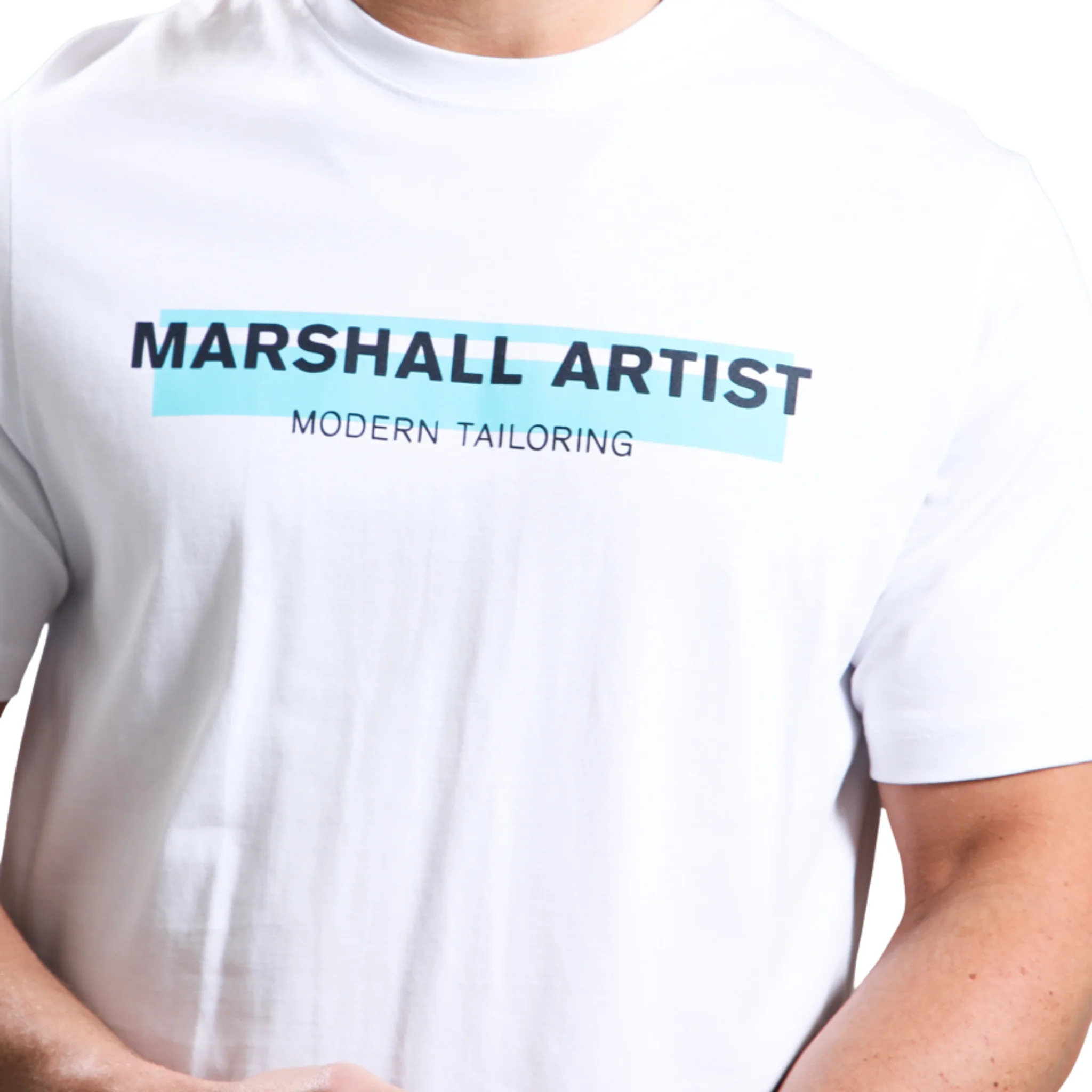 Mens Marshall Artist White Seafield Logo S/s T Shirt - Image 2