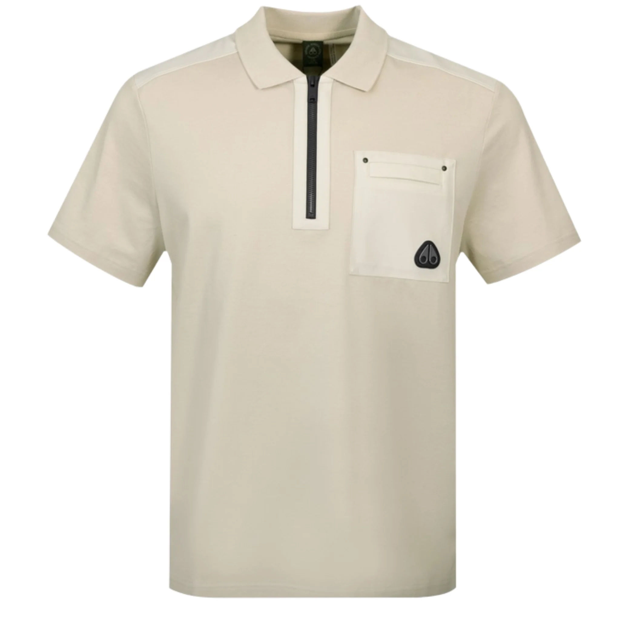 Mens Moose Knuckles Alabaster Dalon S/s Polo Shirt