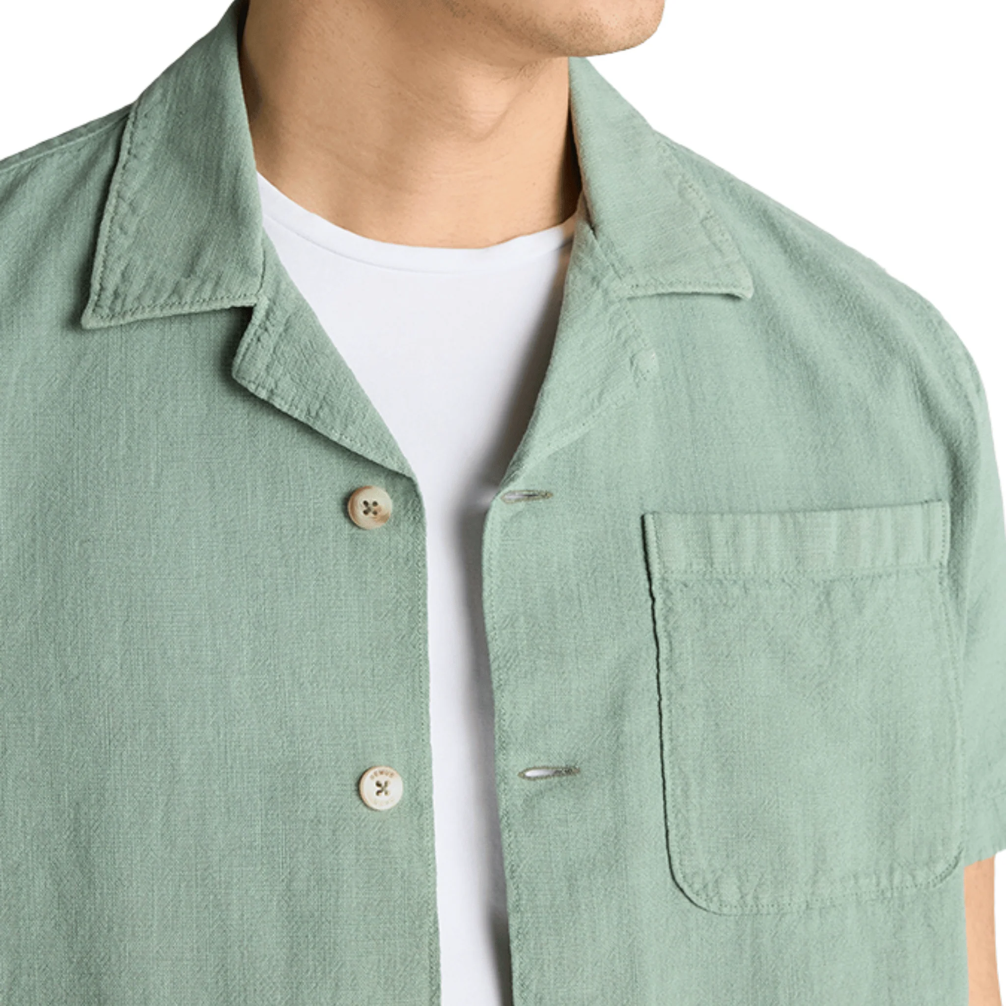 Mens Remus Uomo Green Casual S/s Shirt - Image 2