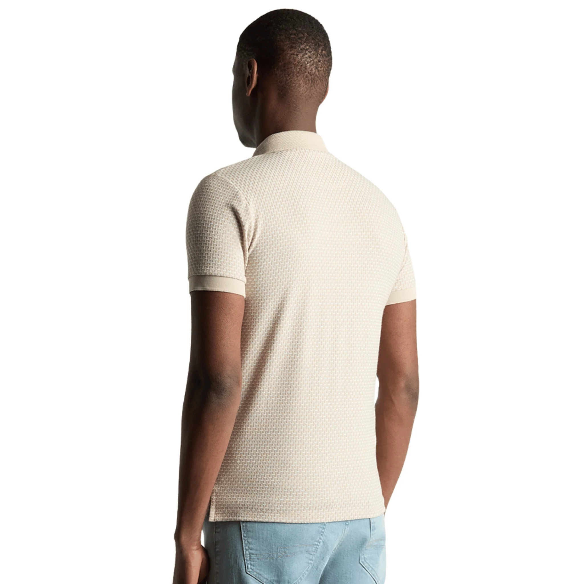 Mens Remus Uomo Stone Basket Weave S/s Polo Shirt - Image 3