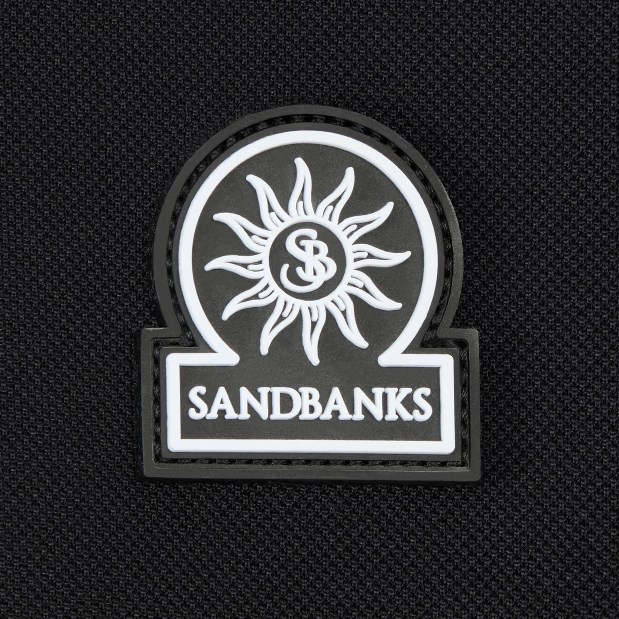 Mens Sandbanks Black Gradient Rib S/s Polo Shirt - Image 5