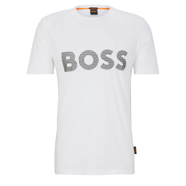 Mens BOSS White TeeBOSSRete S/s T Shirt