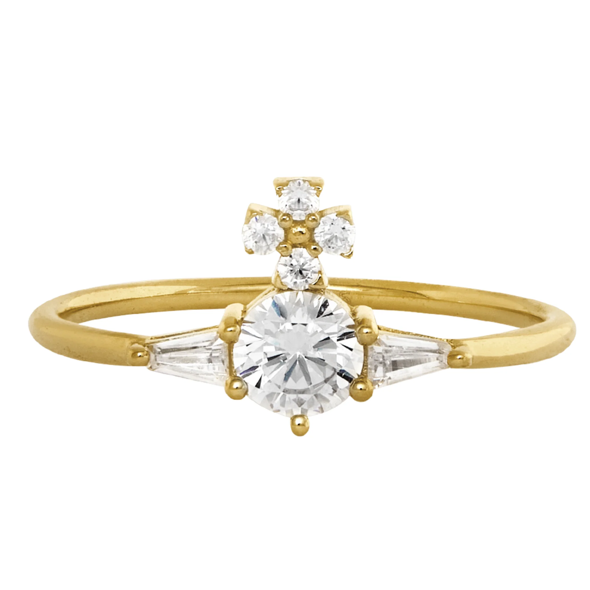 Vivienne Westwood Gold/White CZ Ofelia Ring