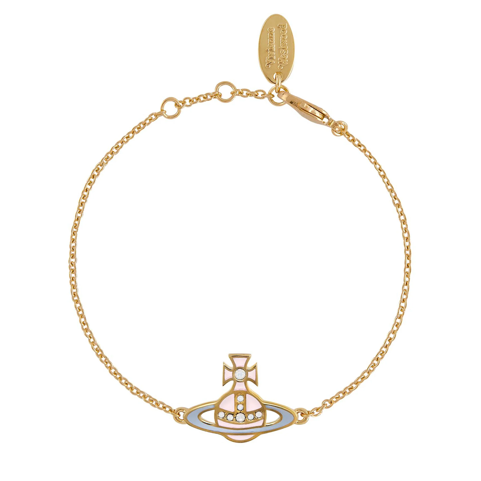 Womens Vivienne Westwood Gold/Pink/Blue Concetta Bas Relief Bracelet