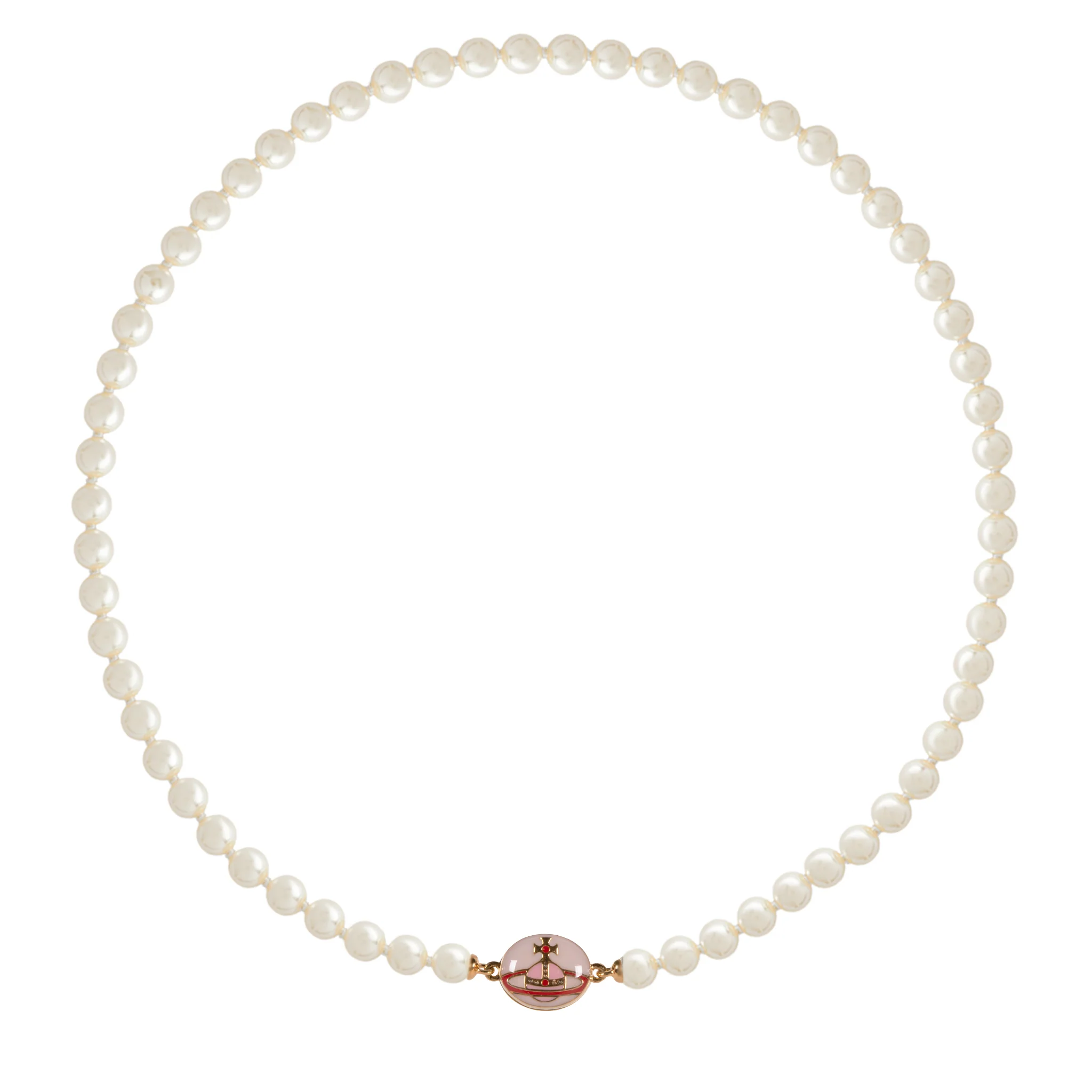 Womens Vivienne Westwood Gold/Pink/Creamrose Loelia Necklace