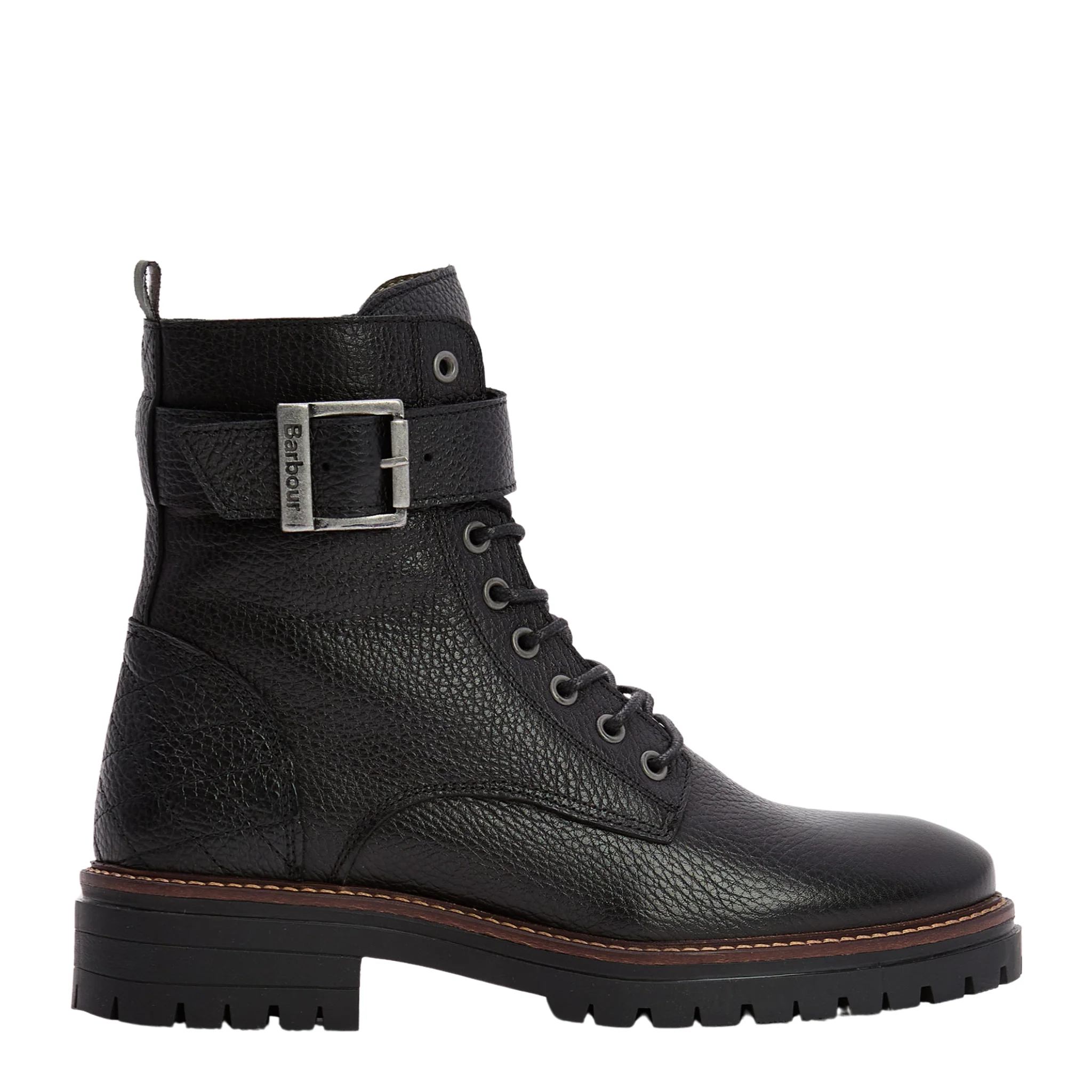 Womens Barbour Black Heidi Lace Up Boots