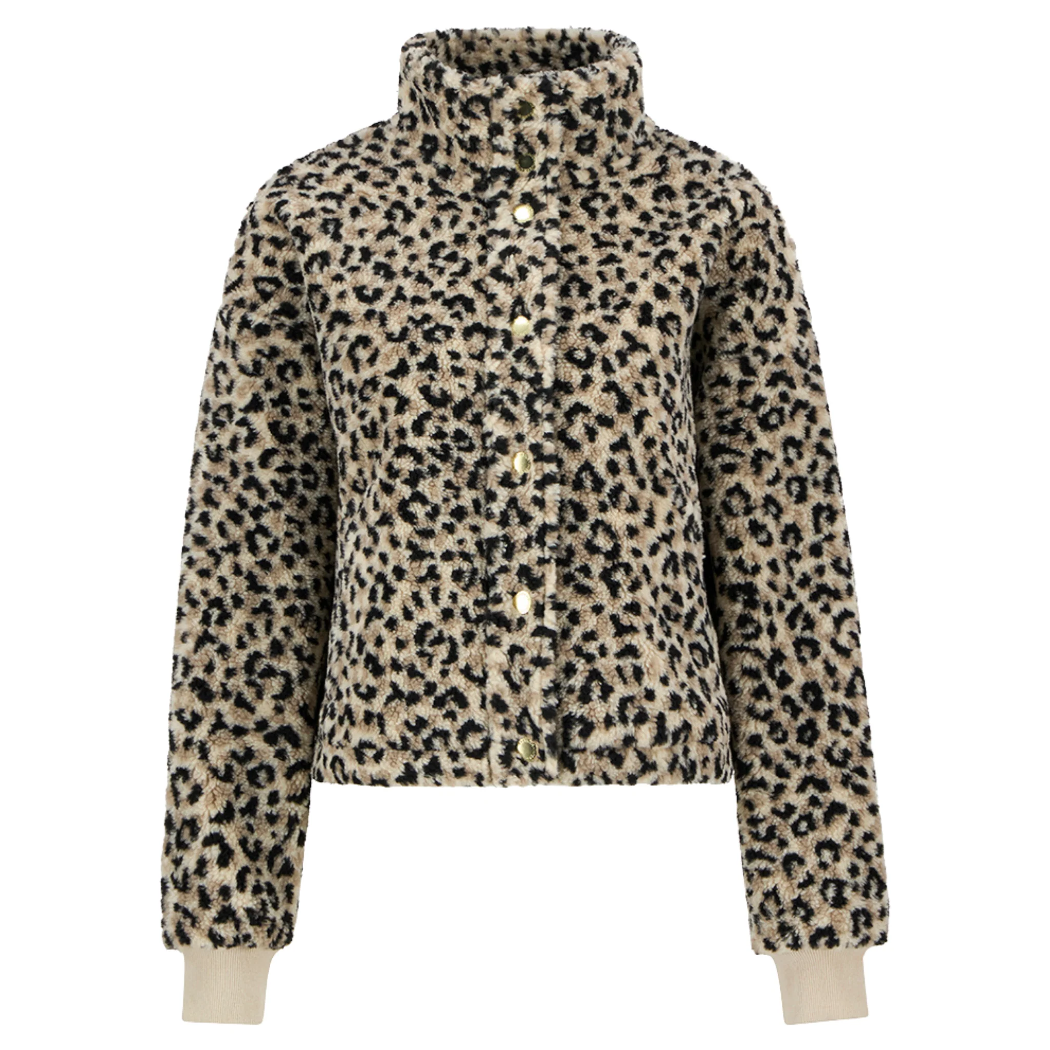 Womens Barbour International Multi Leopard Harley Fleece Jacket