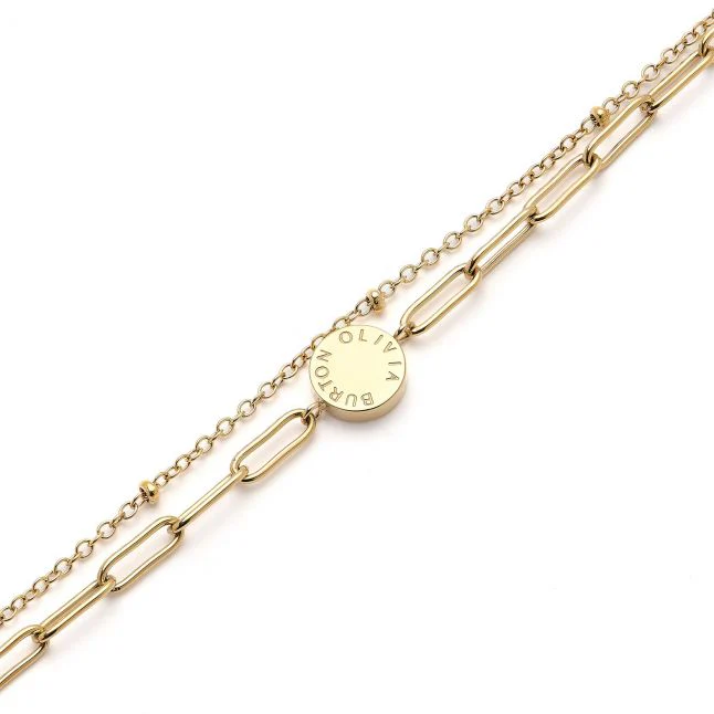 Womens Olivia Burton Gold Illusion Stacking Bracelet - Image 2