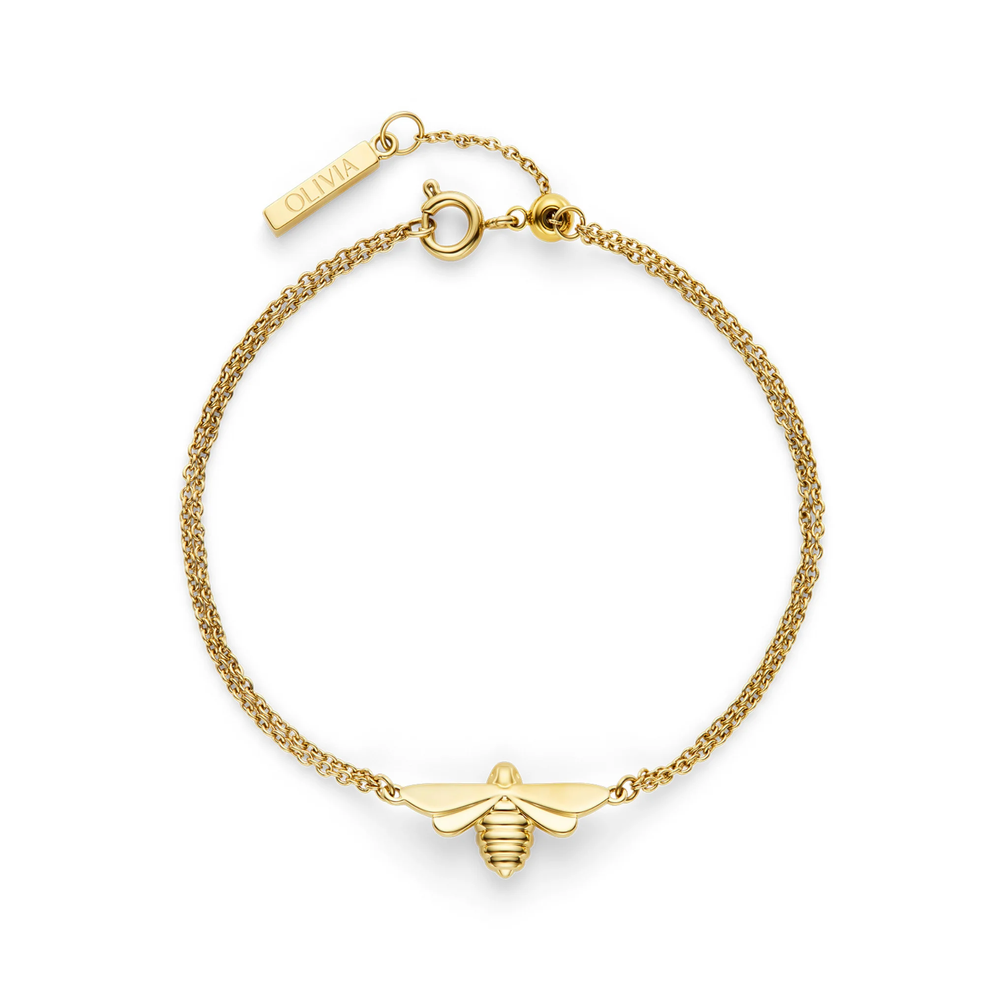 Womens Olivia Burton Gold Honey Bee Layered Bracelet