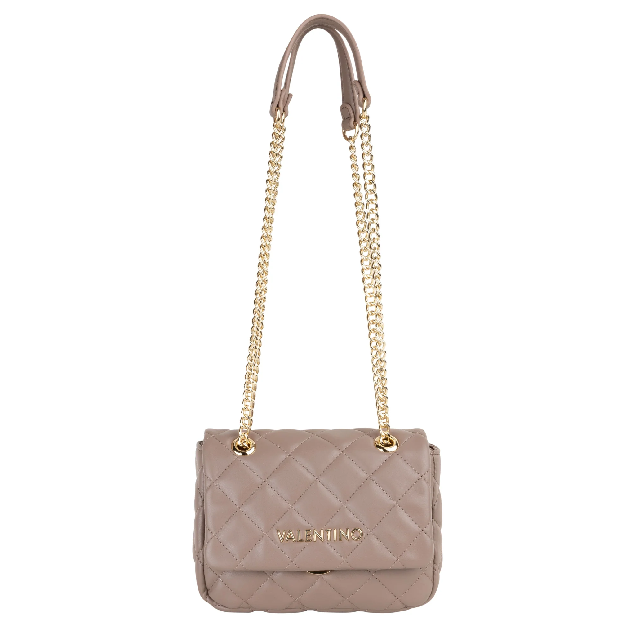 Womens Valentino Taupe Ocarina Small Flap Crossbody Bag